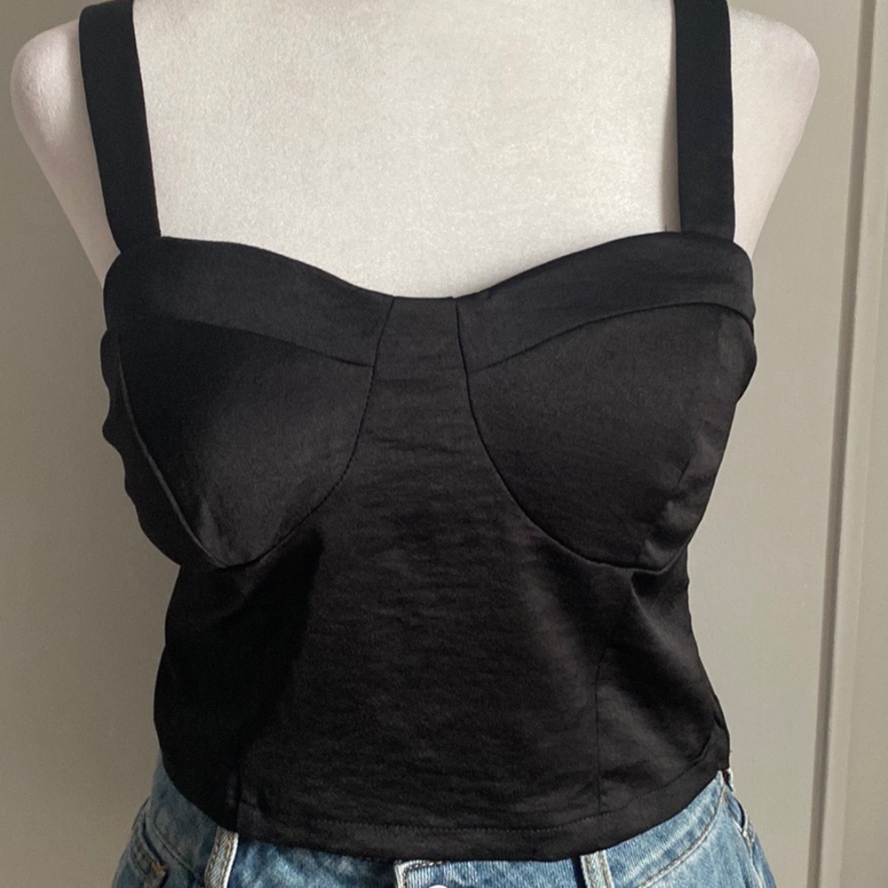 New Speechless Juniors Dressy Moulded Tube Bustier Style Crop Top with Straps